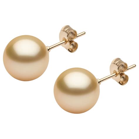 South-Sea Pearl Gold Stud Earrings at 1stDibs