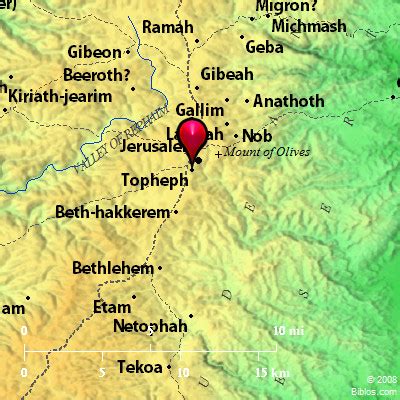 Bible Map: Valley of Hinnom