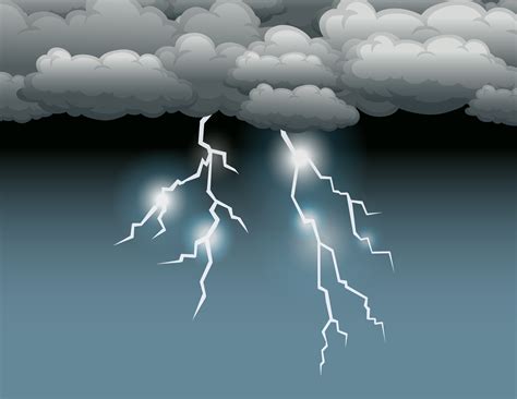 Storm scene with lightning 295038 Vector Art at Vecteezy