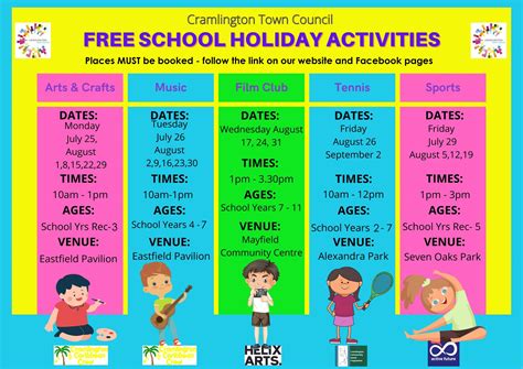 Cramlington Town Council FREE summer holiday activity programme ...