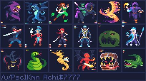 [OC] Some more 32x32 characters : PixelArt | Pixel art characters ...