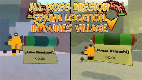 *MENZA AZARASHI & AILEE MINAKAMI* ALL BOSS MISSION SPAWN LOCATION IN ...