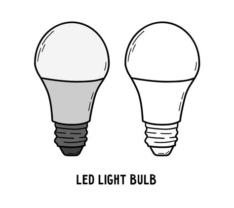 Energy saving LED light bulb, eco lamp icon, vector linear illustration ...