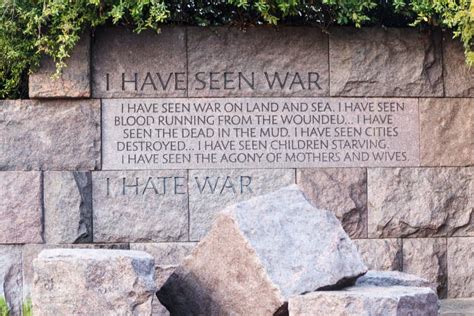 I Hate War Quotation FDR Memorial Washington DC Editorial Photography ...