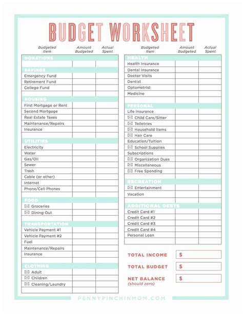 Dave Ramsey Budget Spreadsheet Template Db Excel - Printable Worksheets