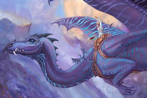 Dragon Rider Fantasy Wall Decor Illustration Print Digital Prints Art ...