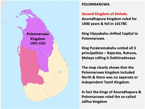 Polonnaruwa kingdom map