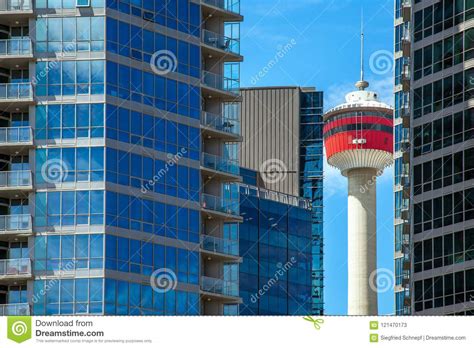 Skyline of Calgary Alberta stock image. Image of skyline - 121470173