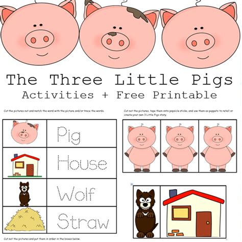 The 3 Little Pigs Activities + Free Printables - A Little Pinch of Perfect