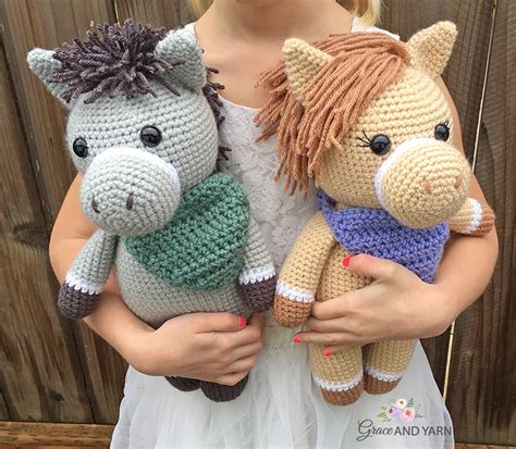 Amigurumi Horse and Donkey - A Free Crochet Pattern - Grace and Yarn