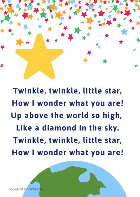 Twinkle Twinkle Little Star Lesson Plan - Free Printables - No Time For ...