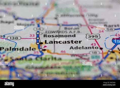 Map of lancaster california hi-res stock photography and images - Alamy