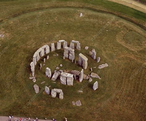 Aerial view of Stonehenge - Stock Image - R100/0113 - Science Photo Library