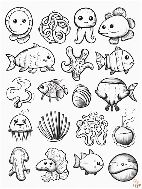 Sea Animals Printable Coloring Pages