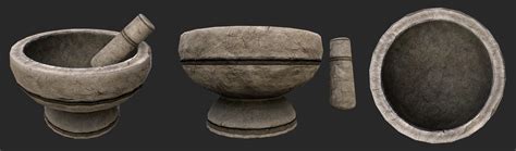 Stone Mortar and Pestle - FlippedNormals