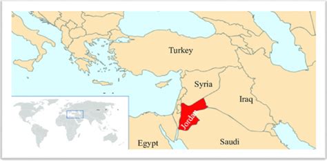 Location Of Jordan On World Map - Map of world