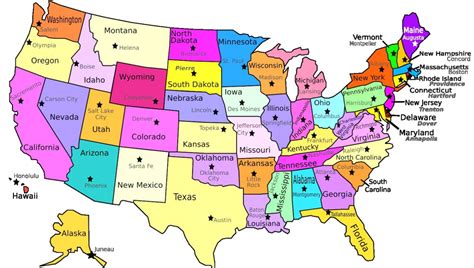 Printable Us States And Capitals Map