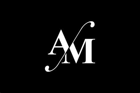 AM Monogram Logo design By Vectorseller | TheHungryJPEG.com