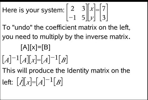 Solving Systems Of Equations Using Matrix Inverse - Diy Projects