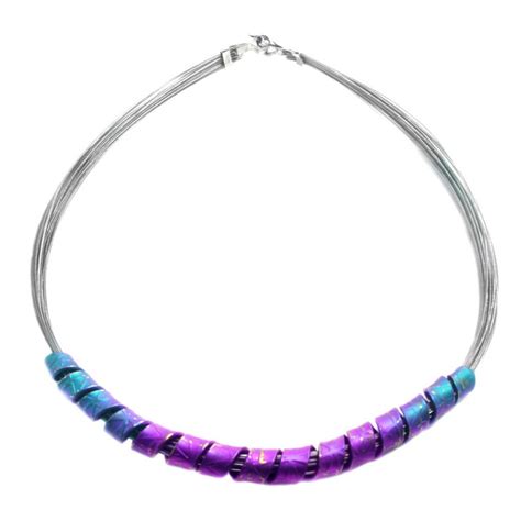 Giampouras ~ Anodized Colored Titanium Necklace by CultureTaste