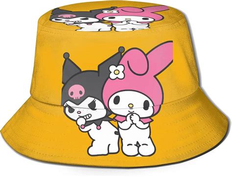 Kuromi Hat Fisherman Cap Unisex Packable Summer Travel Bucket Beach ...