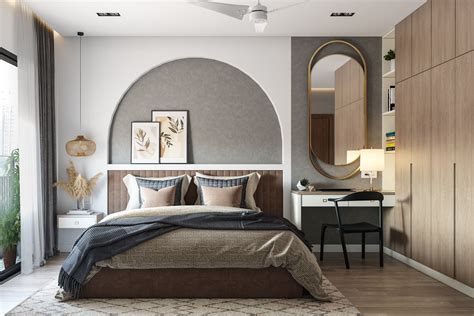 Grey And Brown Bedroom Design | Livspace