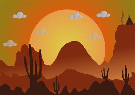 Silhouette desert vector shapes on Behance