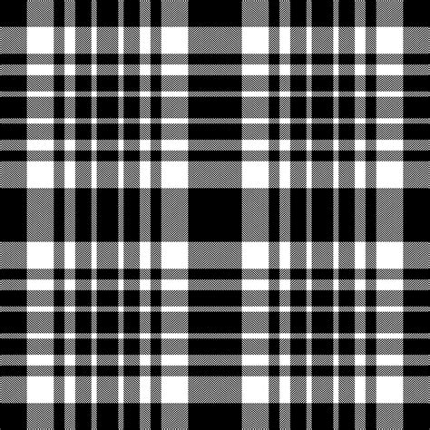 Plaid seamless pattern in black white. Check fabric texture. Vector ...