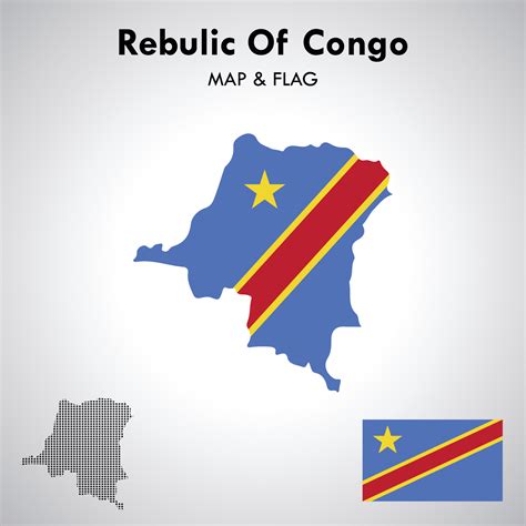 Republic of congo flag and map design free vector file 24523636 Vector ...