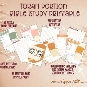 TORAH PORTION BIBLE Study Printable Torah Portion Yeshua - Etsy