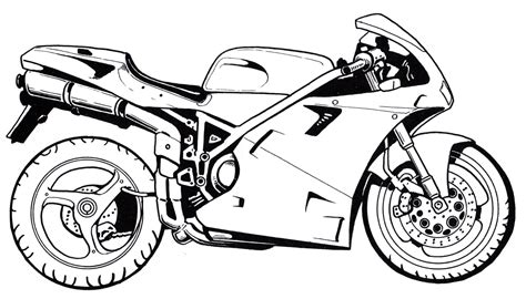 Coloring Pages Motorcycle Printable