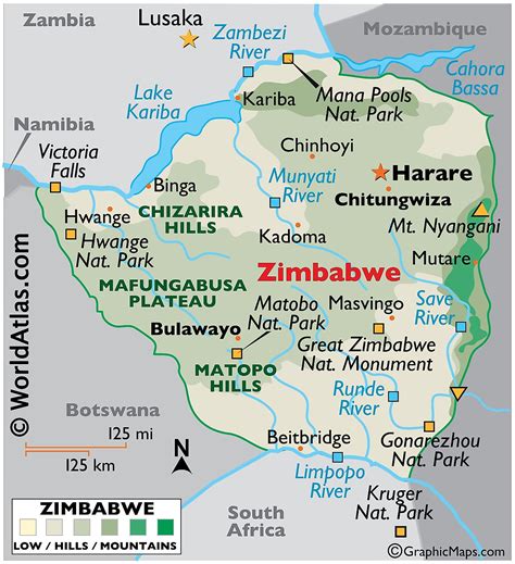 Mapas de Zimbabue - Atlas del Mundo