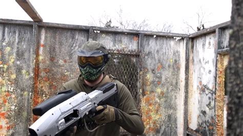 Halo Assault Rifle Paintball Gun - Shooting Video - Skyline Paintball ...