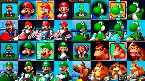 Mario Kart Classic Characters Evolution | Evolución de los personajes ...