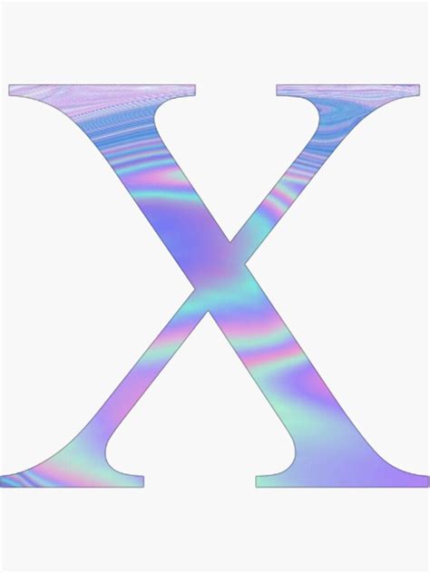 "Chi- Holographic - Greek Letter" Sticker by hopefuldesigns | Redbubble