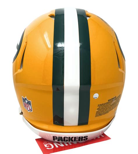 Aaron Rodgers Signed Packers Full-Size Authentic On-Field Speed Helmet ...