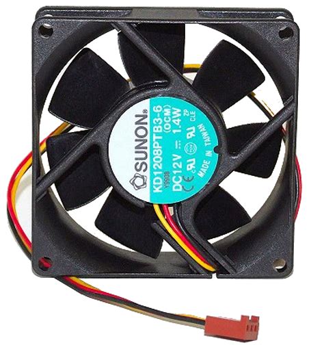 Technical Data - Sunon KD1208PTB3-6(OCM), 80mm Case fan, 3 wire with ...