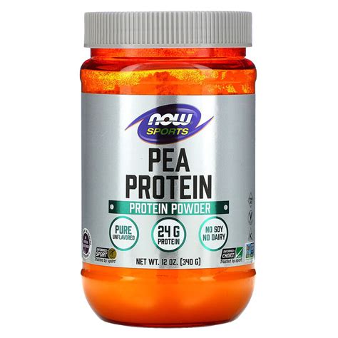 Now Foods, Sports, Pea Protein, Pure Unflavored, 12 oz (340 g) - iHerb