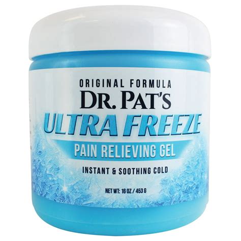 Pain Relief Cream - Dr. Pat's Topical Analgesic Blue Gel - Therapy Rub ...