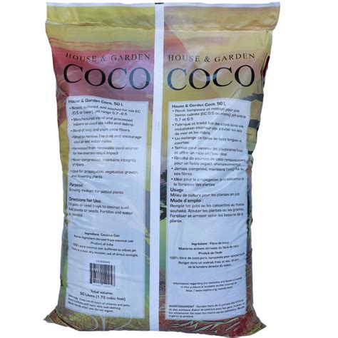 House & Garden Coco, 50 L (1.75 cu ft) | Wholesale Growers Direct