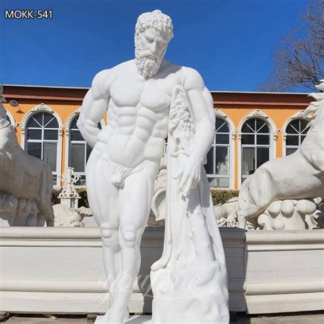 Life Size Handmade Marble Farnese Hercules Roman God Statue MOKK-541 ...