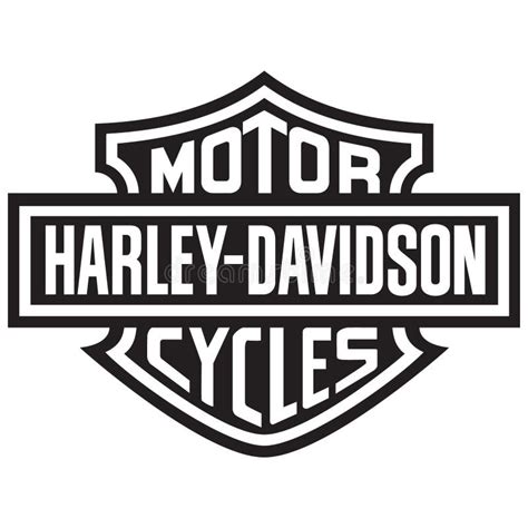 Harley Davidson Logo Vector Ilustración Del Fondo Blanco Foto editorial ...