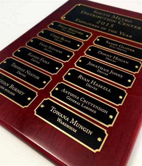 Rosewood Plaque with Header | Office Recognition & Employee Awards