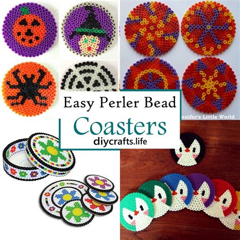 30 Easy Perler Bead Coasters For Table Setting - DIY Crafts