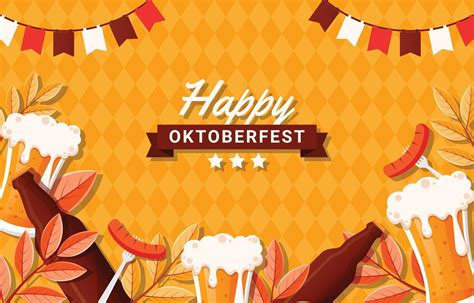 Flat Oktoberfest Background 3310028 Vector Art at Vecteezy