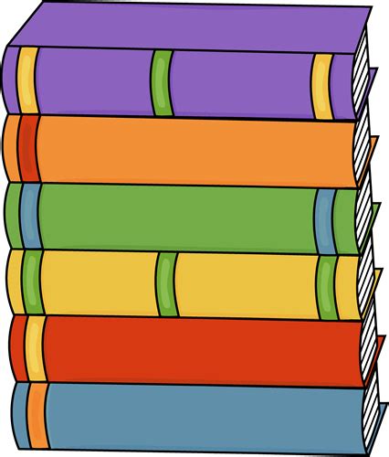 Tall Stack of Books Clip Art - Tall Stack of Books Image