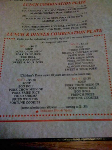 Menu at Canton | Chinese Restaurant, Visalia