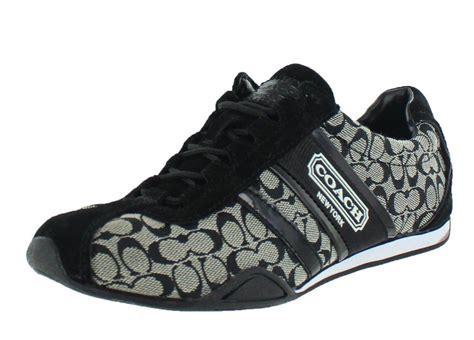 Coach Remonna Women's Sneakers Signature Print Shoes Black | Black ...