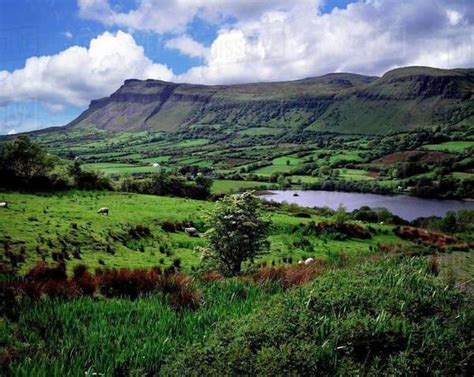 Panoramic View Of A Landscape, County Leitrim, Republic Of Ireland ...