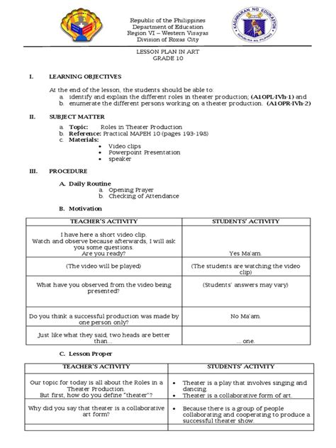 A Detailed Lesson Plan In Mapeh Pdf Volleyball Lesson Plan - Bank2home.com